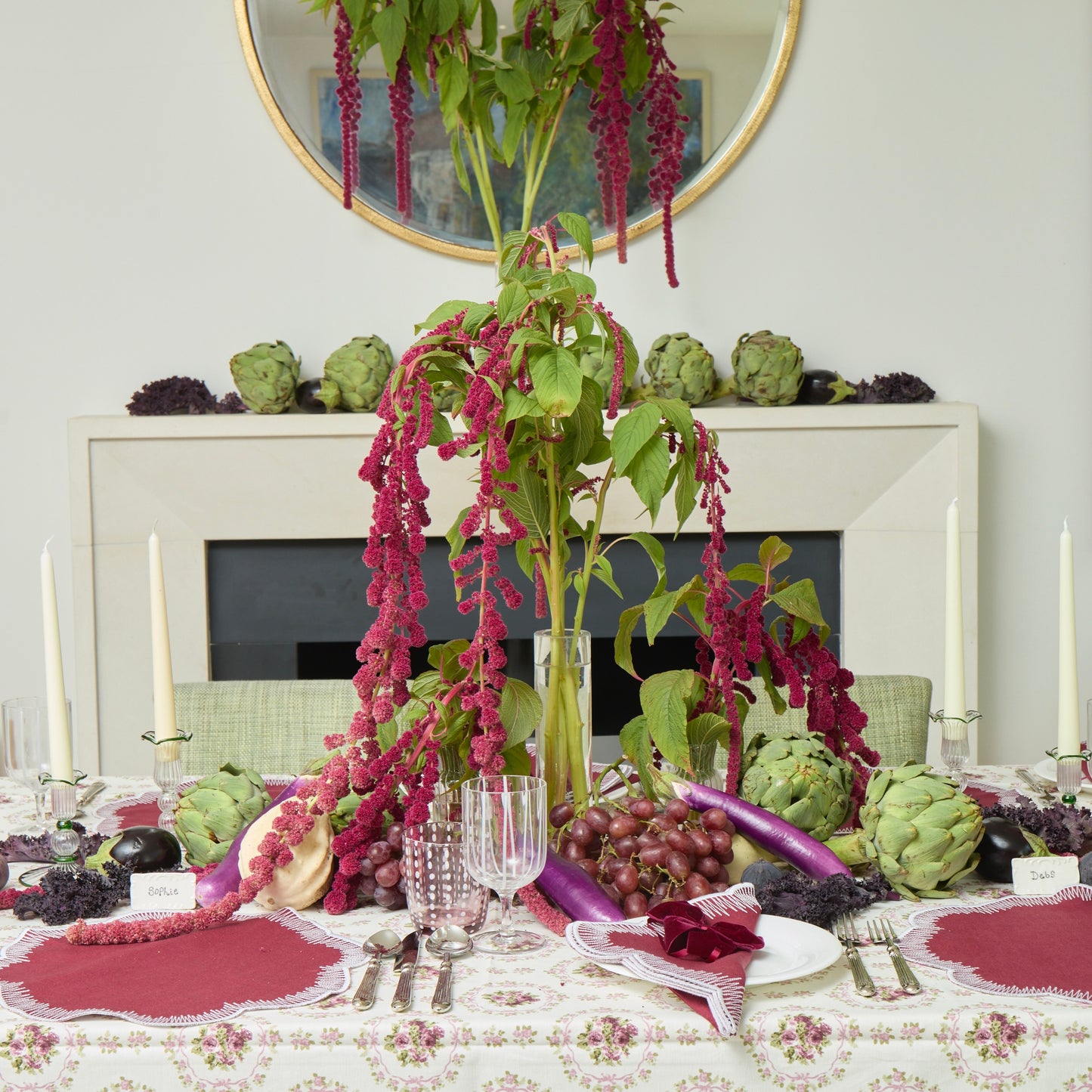 Maroon Harry Napkins (Set of 4)