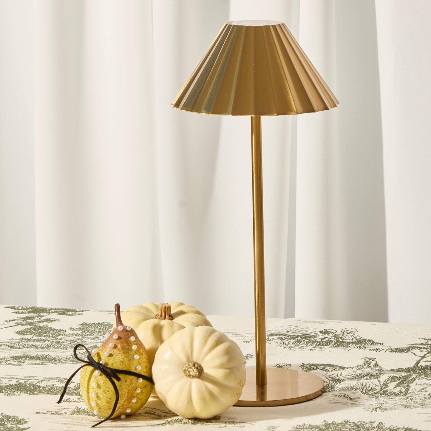 Ophelia Rechargeable Brass Table Lamp