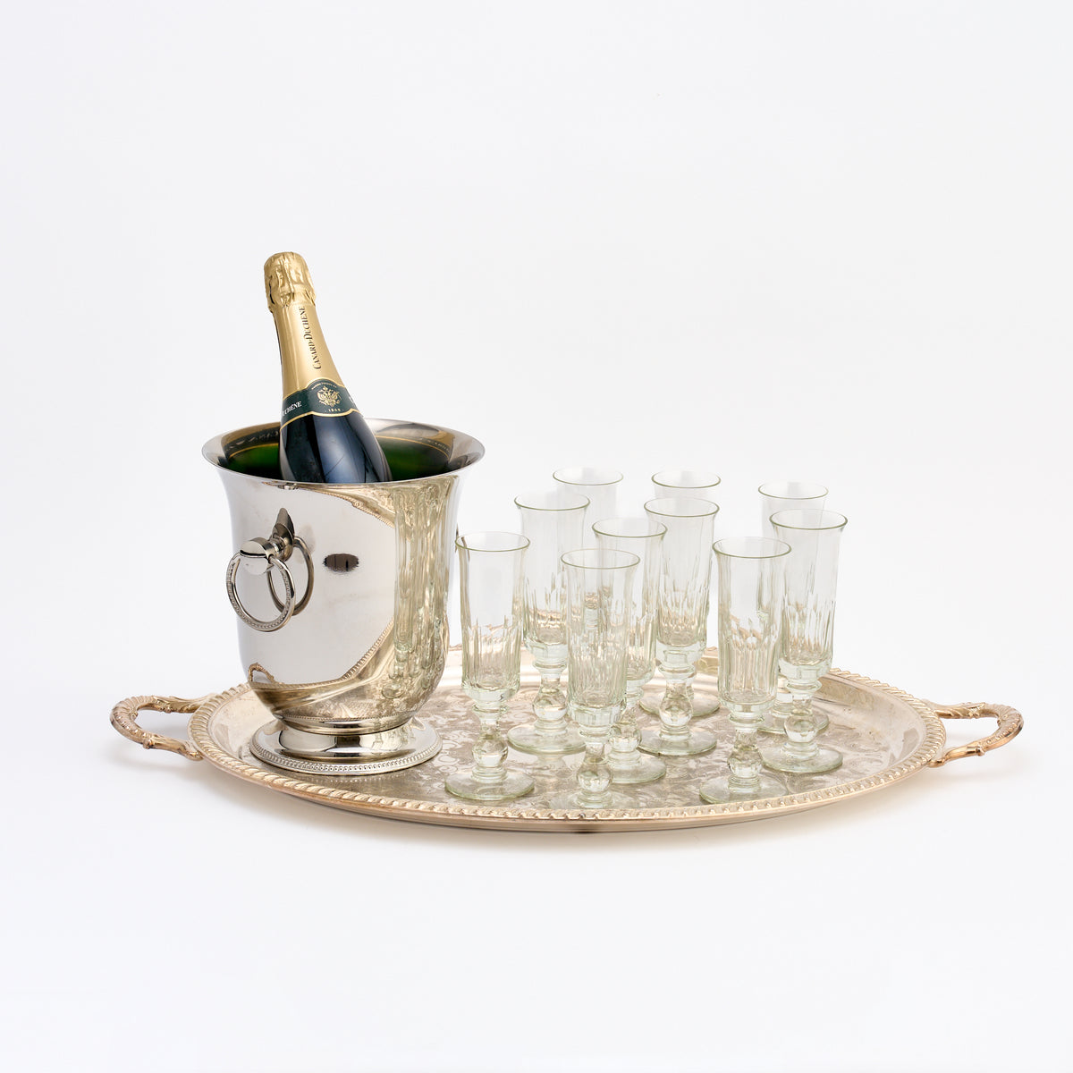 10 Georgian Champagne Glasses