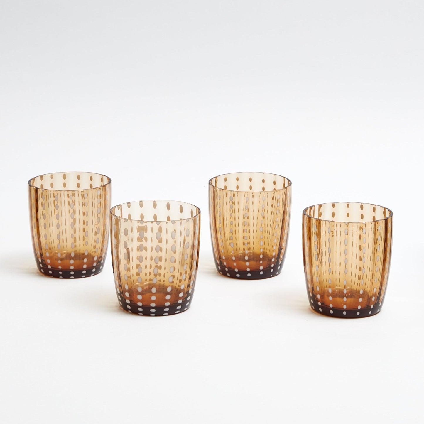 Amber Speckled Water Glasses (Set of 6)