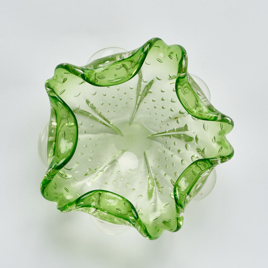 Spring Green Murano flower Bowl