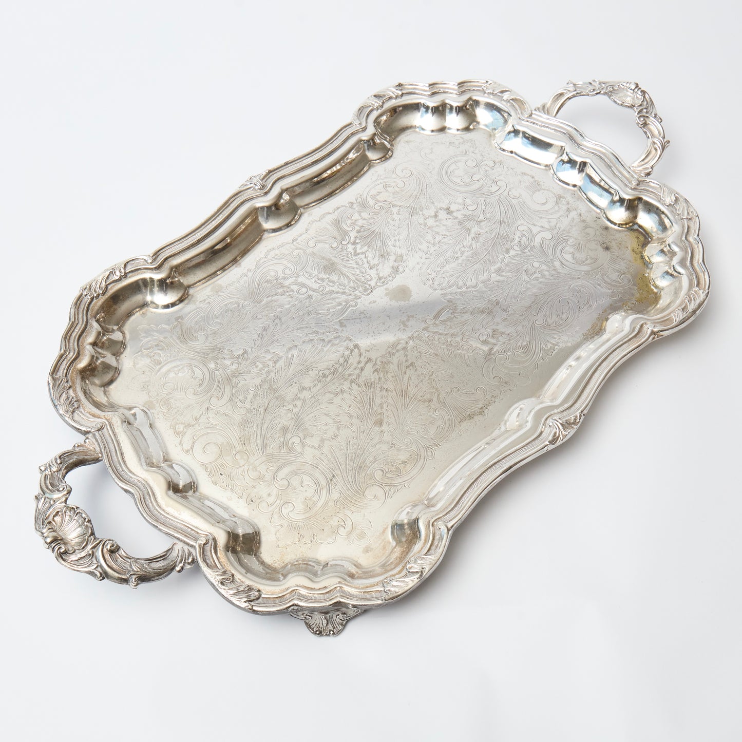 Rectangular Silver Plated Serving Tray