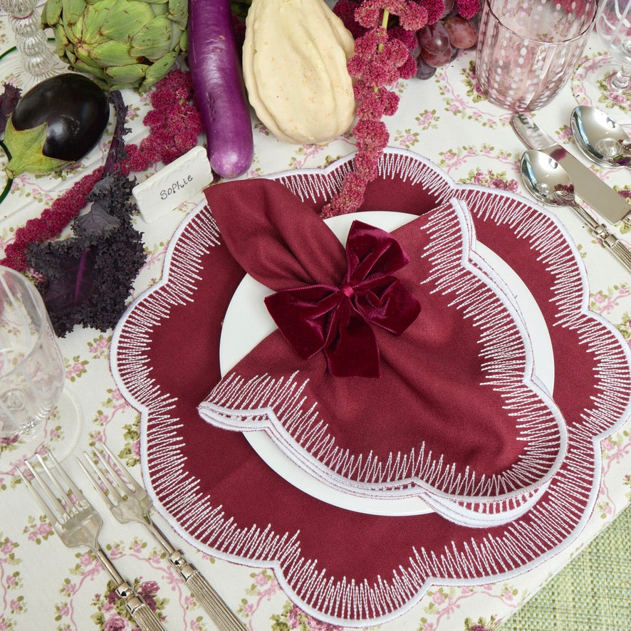 Maroon Harry Placemat (Set of 4)