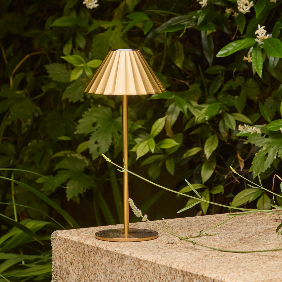 Ophelia Rechargeable Brass Table Lamp