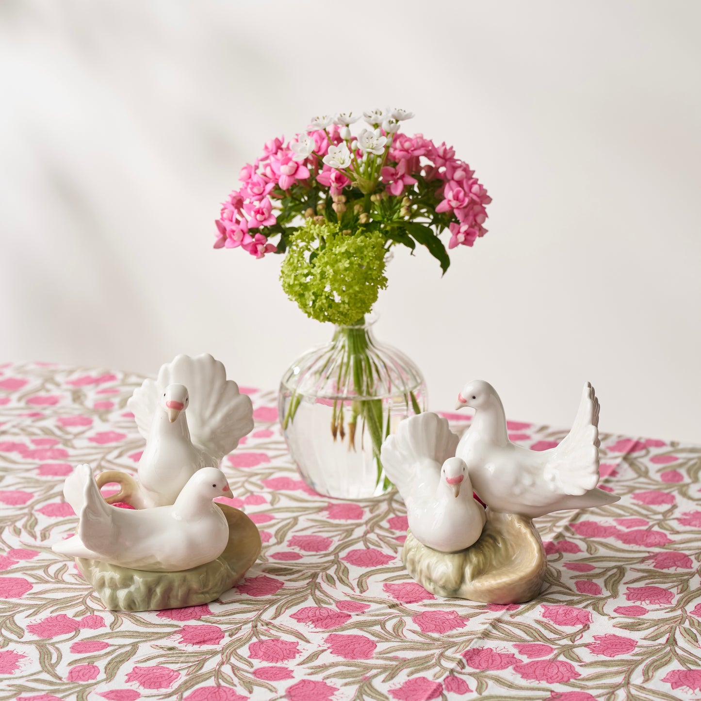 Vintage White Ceramic Doves (Sold as a Set of Two)