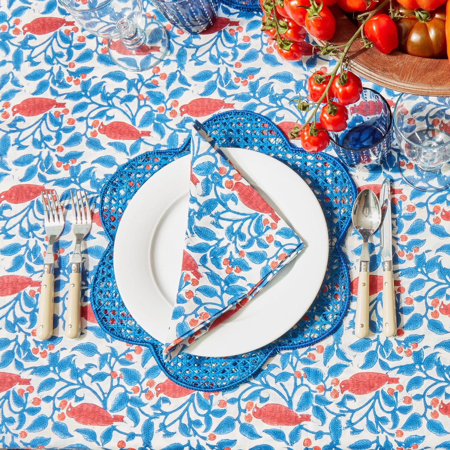 Blue Woven Clouds Placemats (Set of 4)