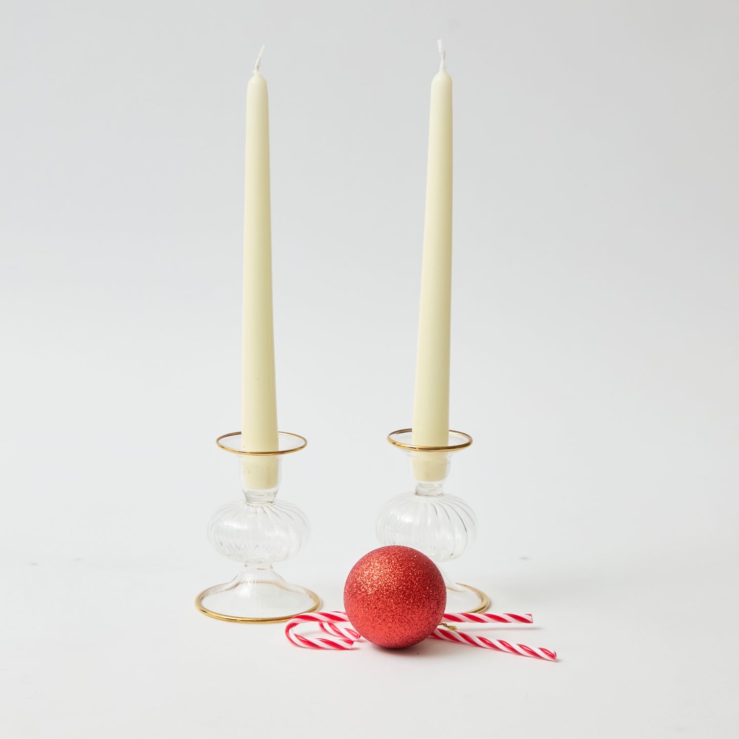 Myla Gold Rimmed Candle Holders (pair)