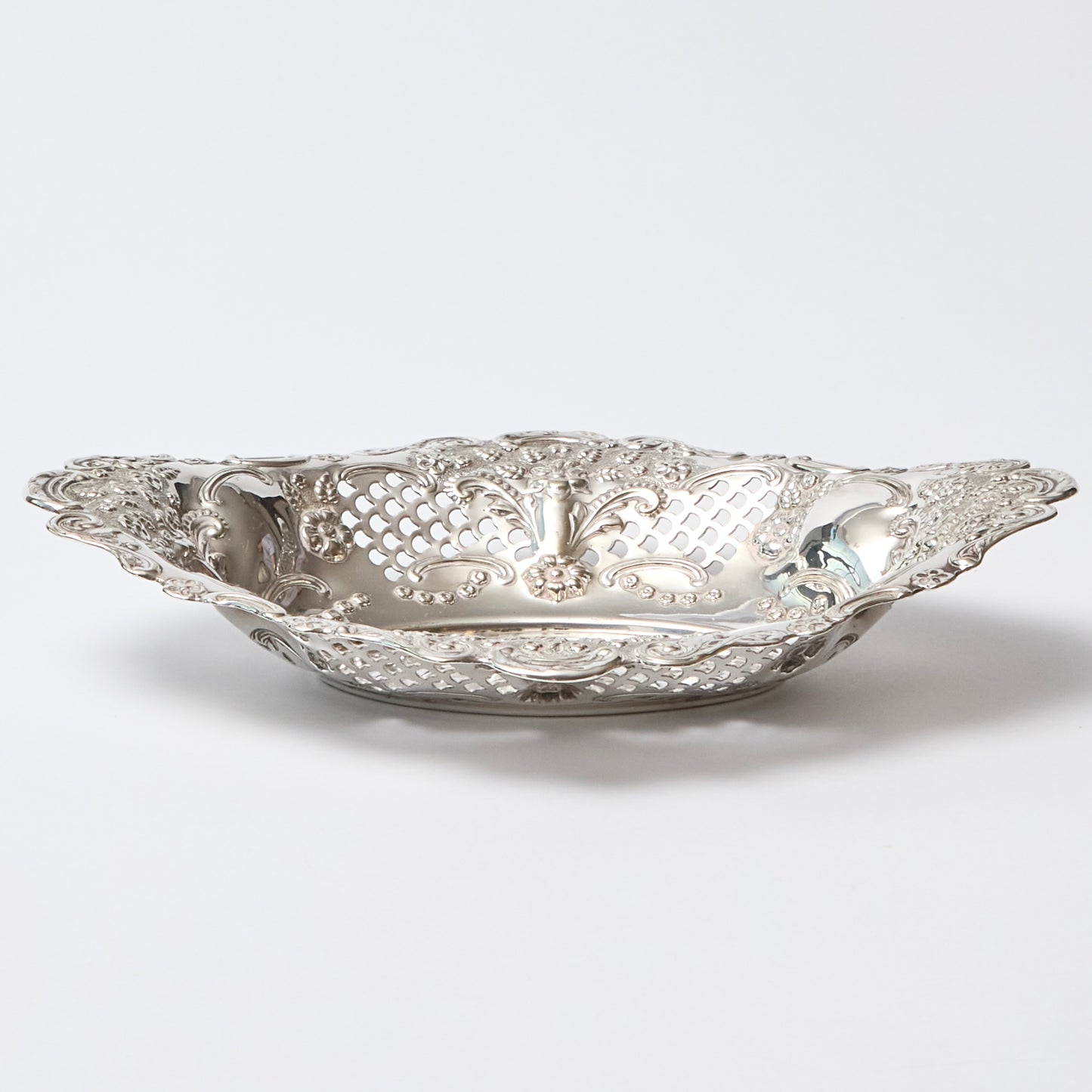 Silver Lattice Basket
