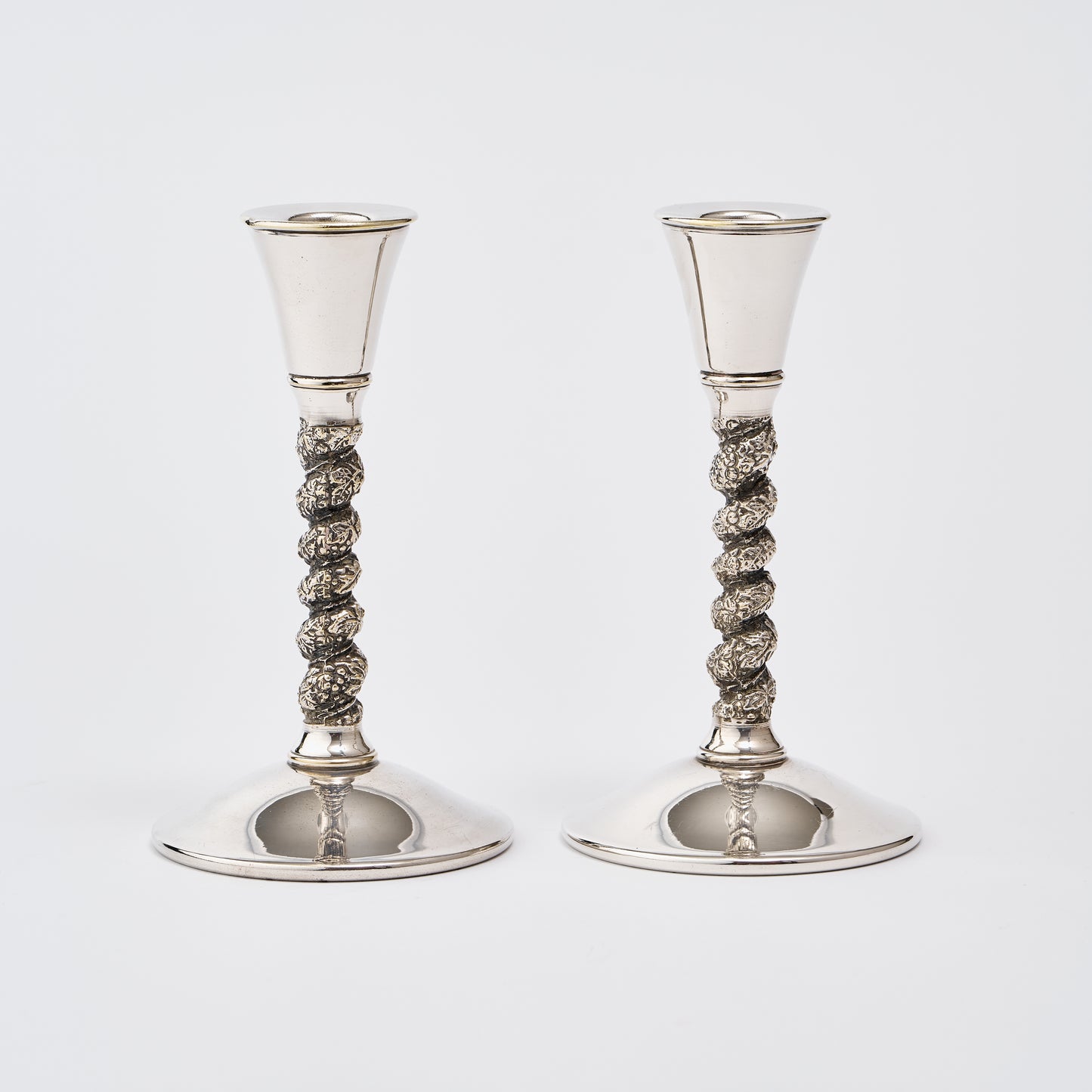 Twirl Silver Plated Candle Holders