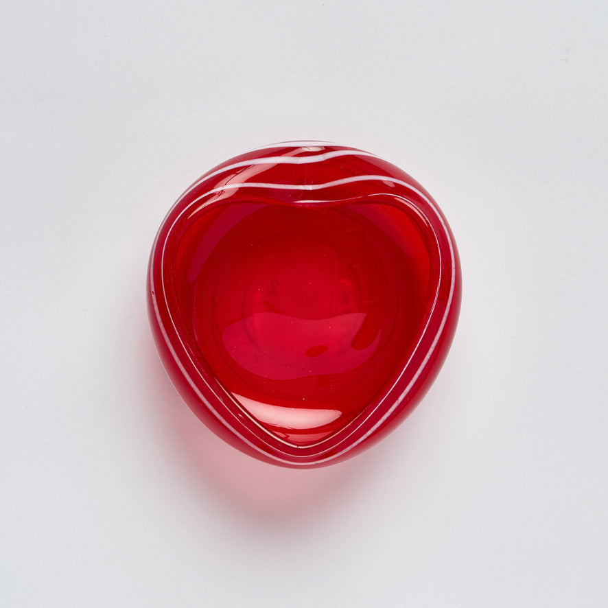 Red Heart Murano Bowl