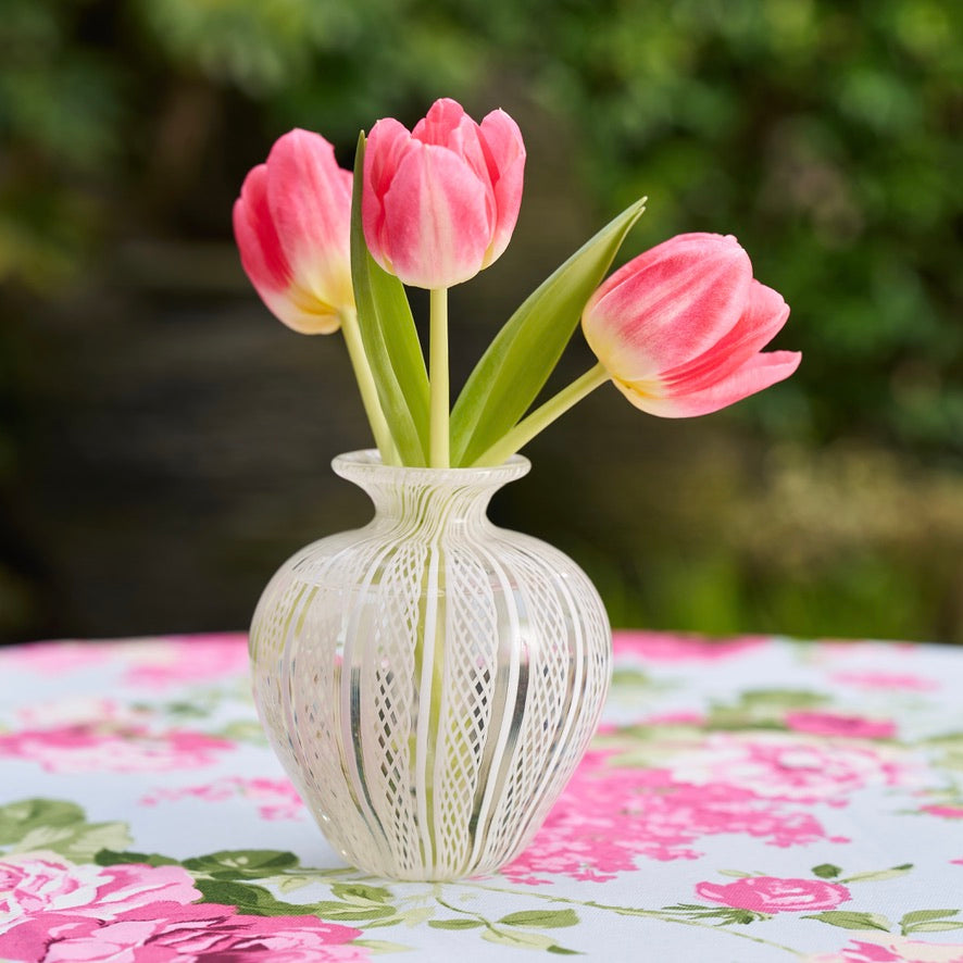 Criss Cross Murano Vase