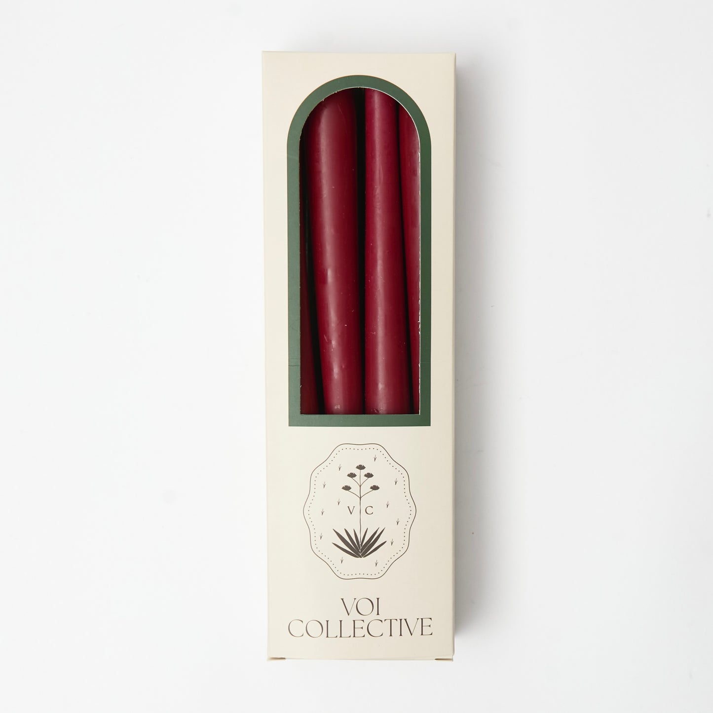 Burgundy Red Taper Candles (set of 8)