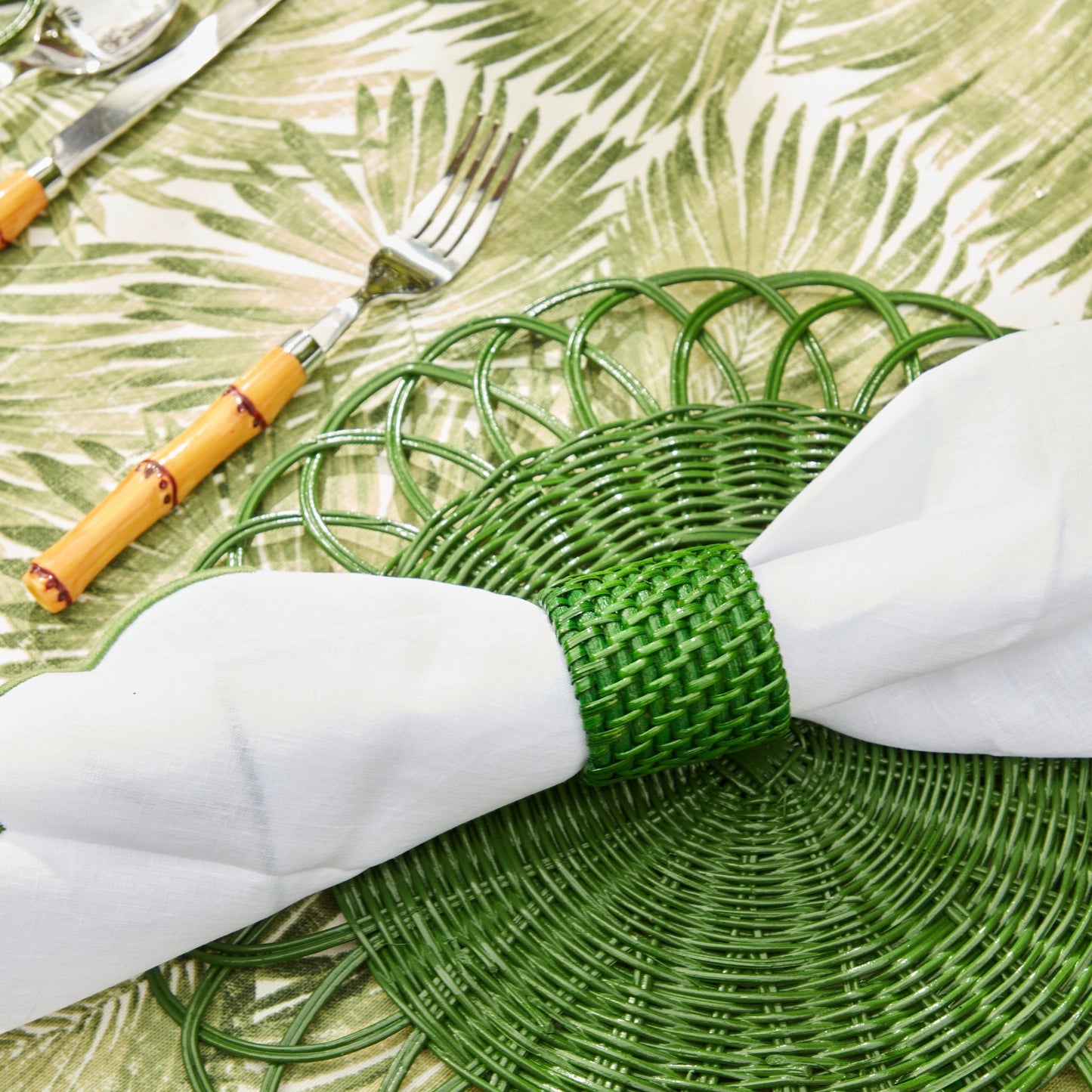 Green Cabana Placemats (Set of 4)