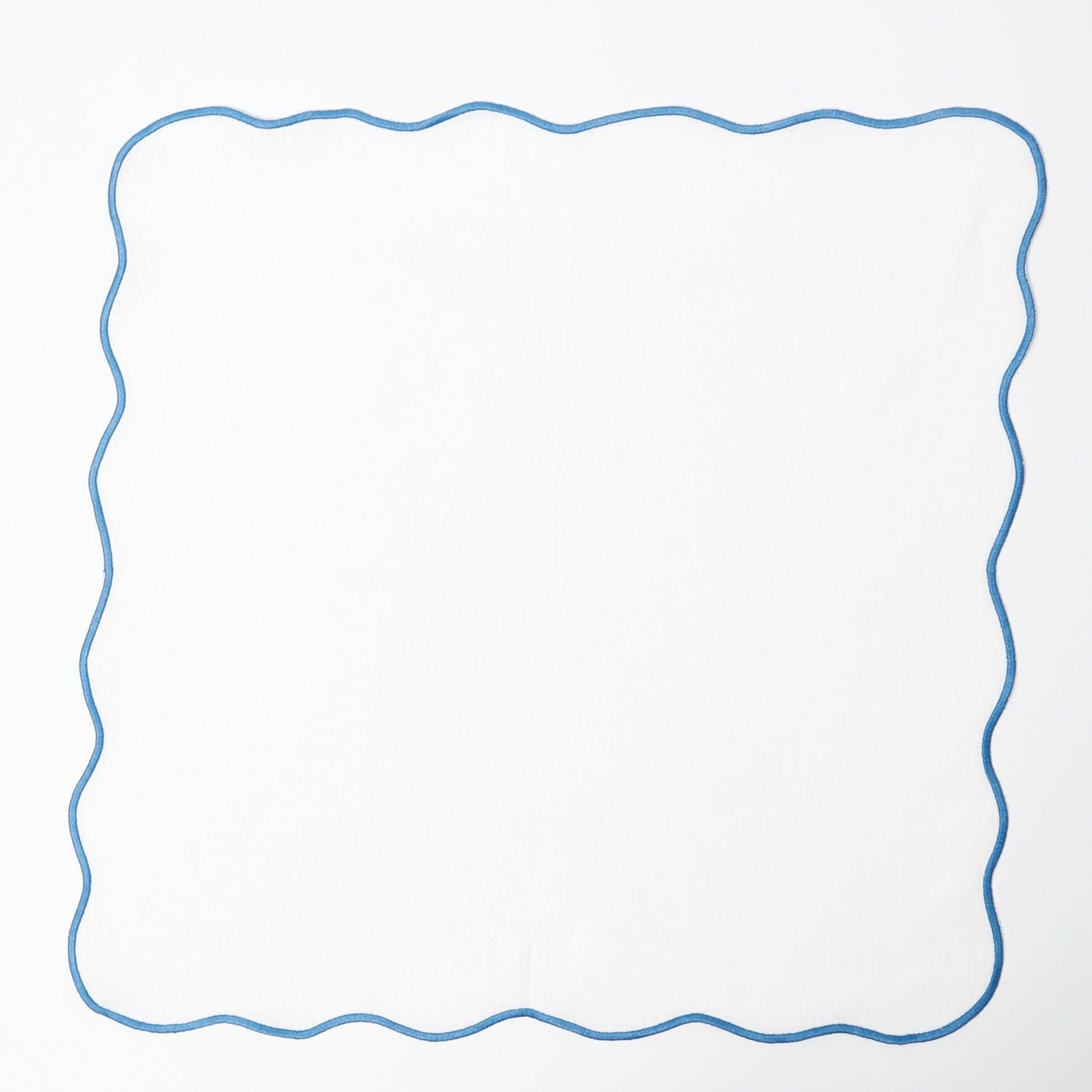Bluebell Blue Scallop Napkins (Set of 4)