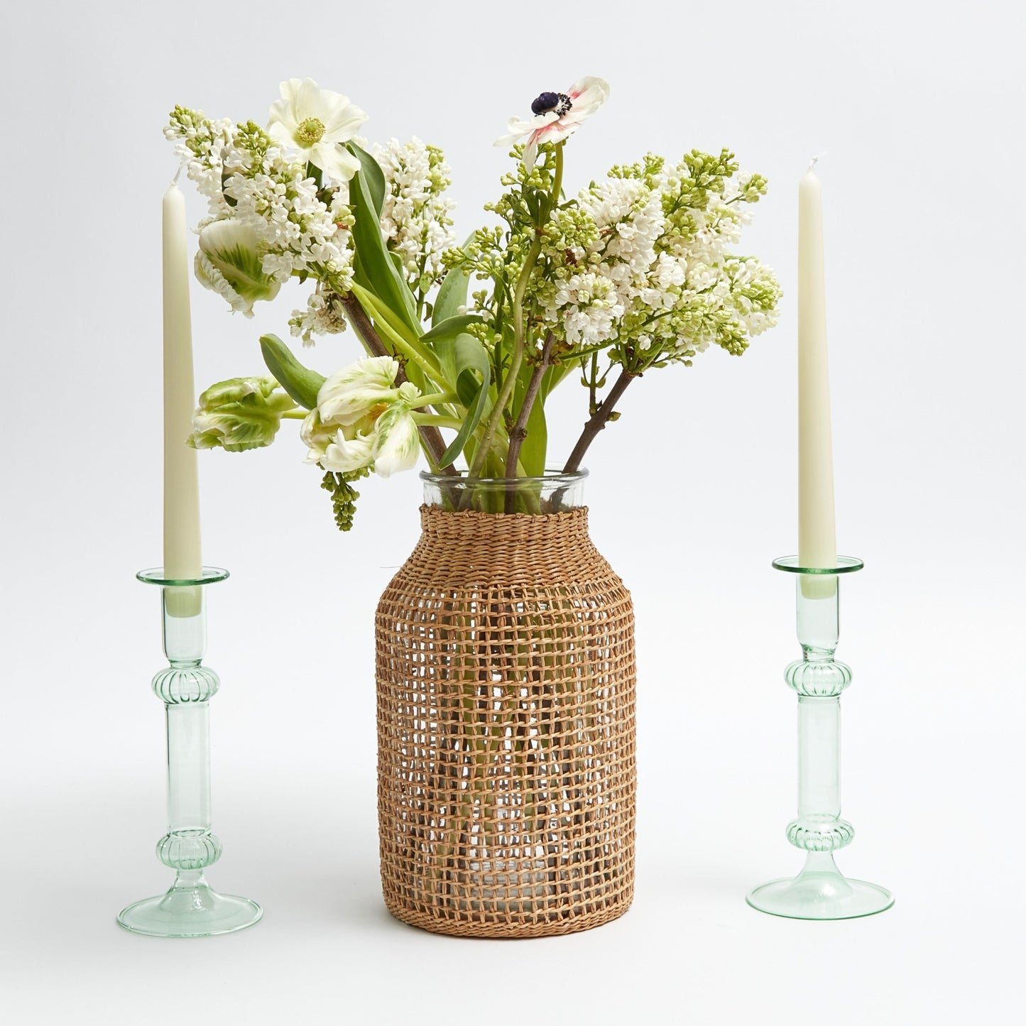 Aurora Glass Candle Holders (Set of 2)