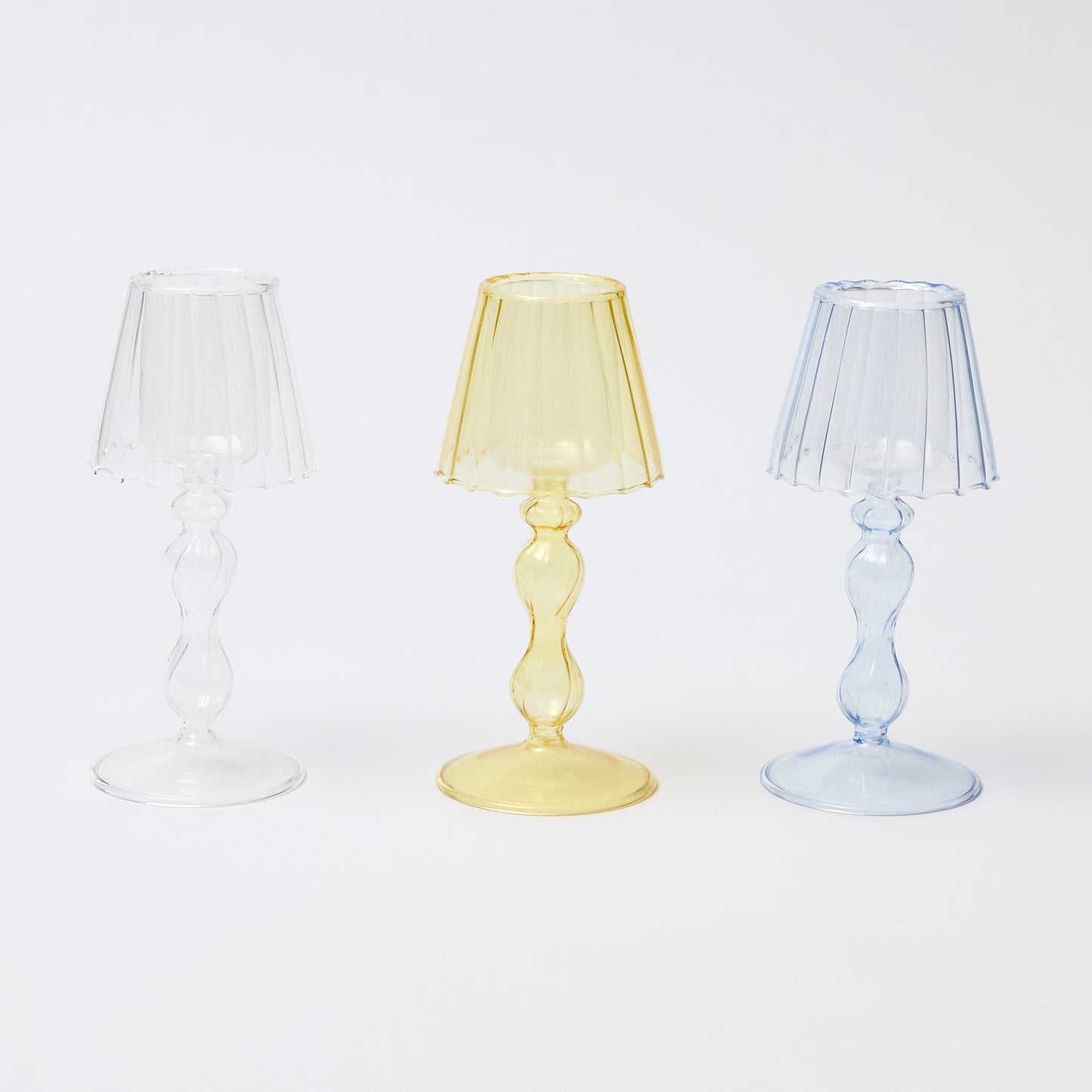 Pale Blue Tea Light Lamp (Set of 2)