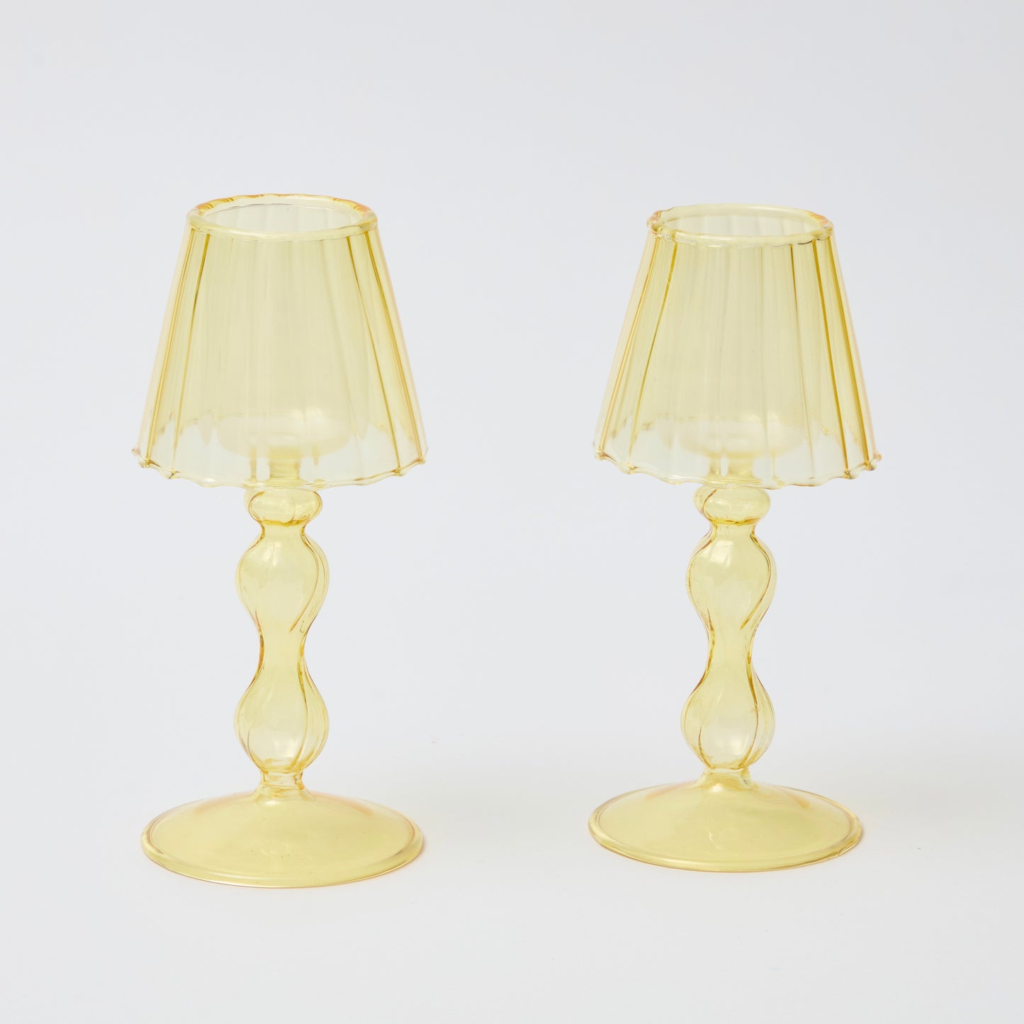 Pale Yellow Tea Light Lamp (Set of 2)