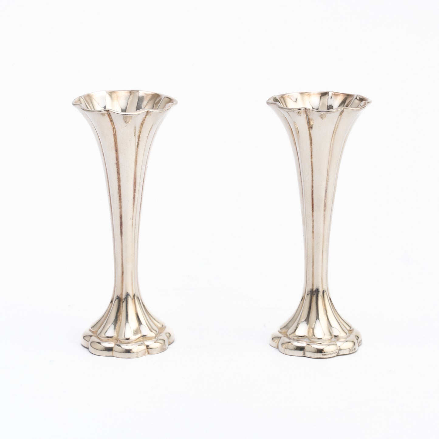 Pair of Silver Plated Bud vases
