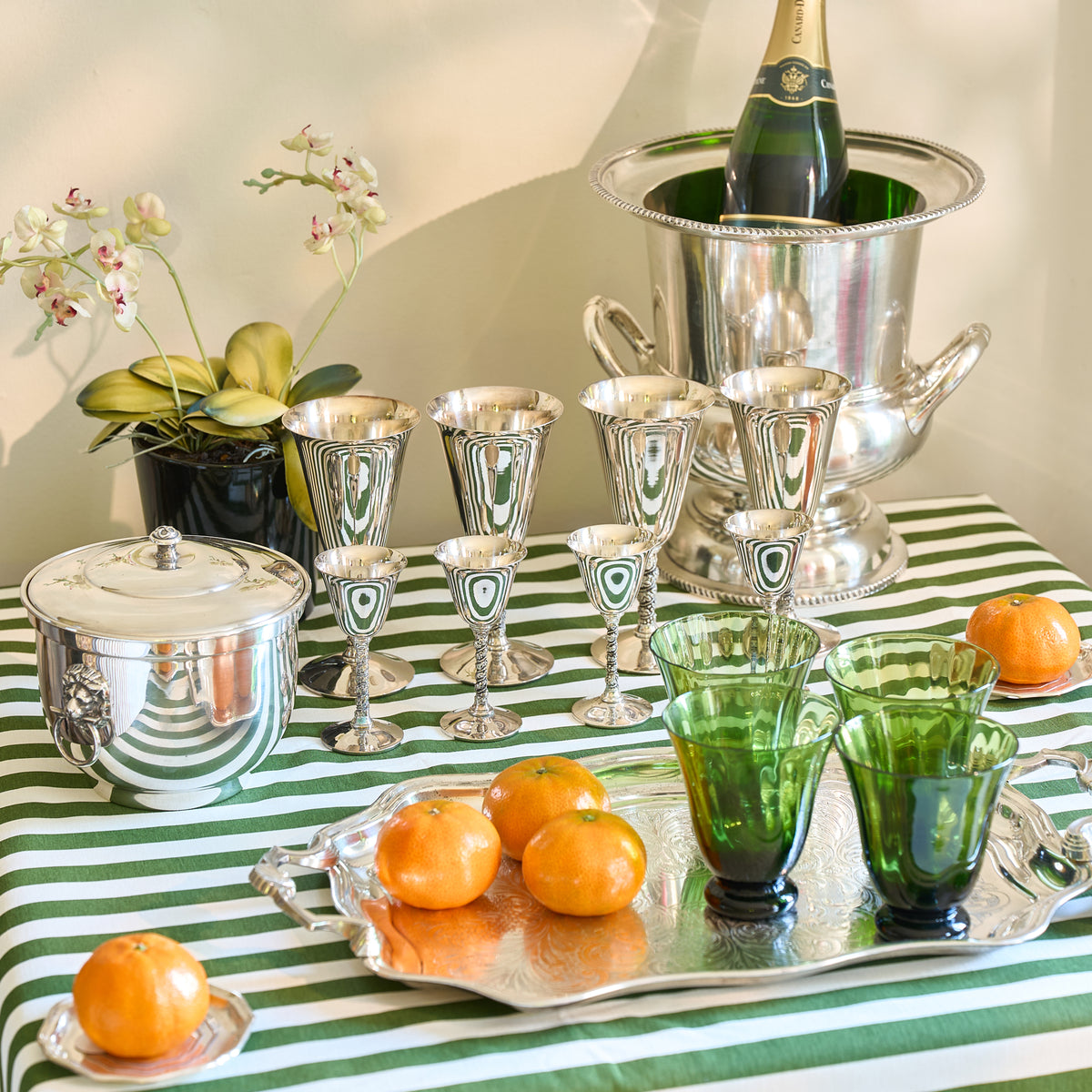 6 Silver-Plated Goblets