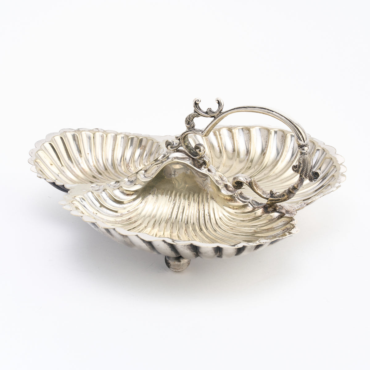 Silver Plated Triple Shell Dish