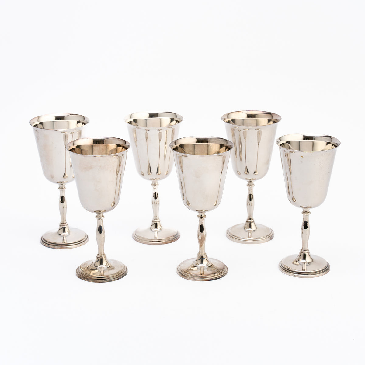 6 Silver-Plated Goblets
