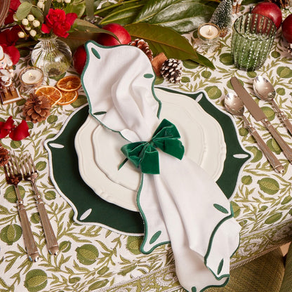 Pine Green Pomegranate Tablecloth