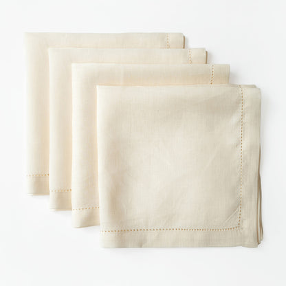 Ivory Hemstitch Napkins (set of 4)