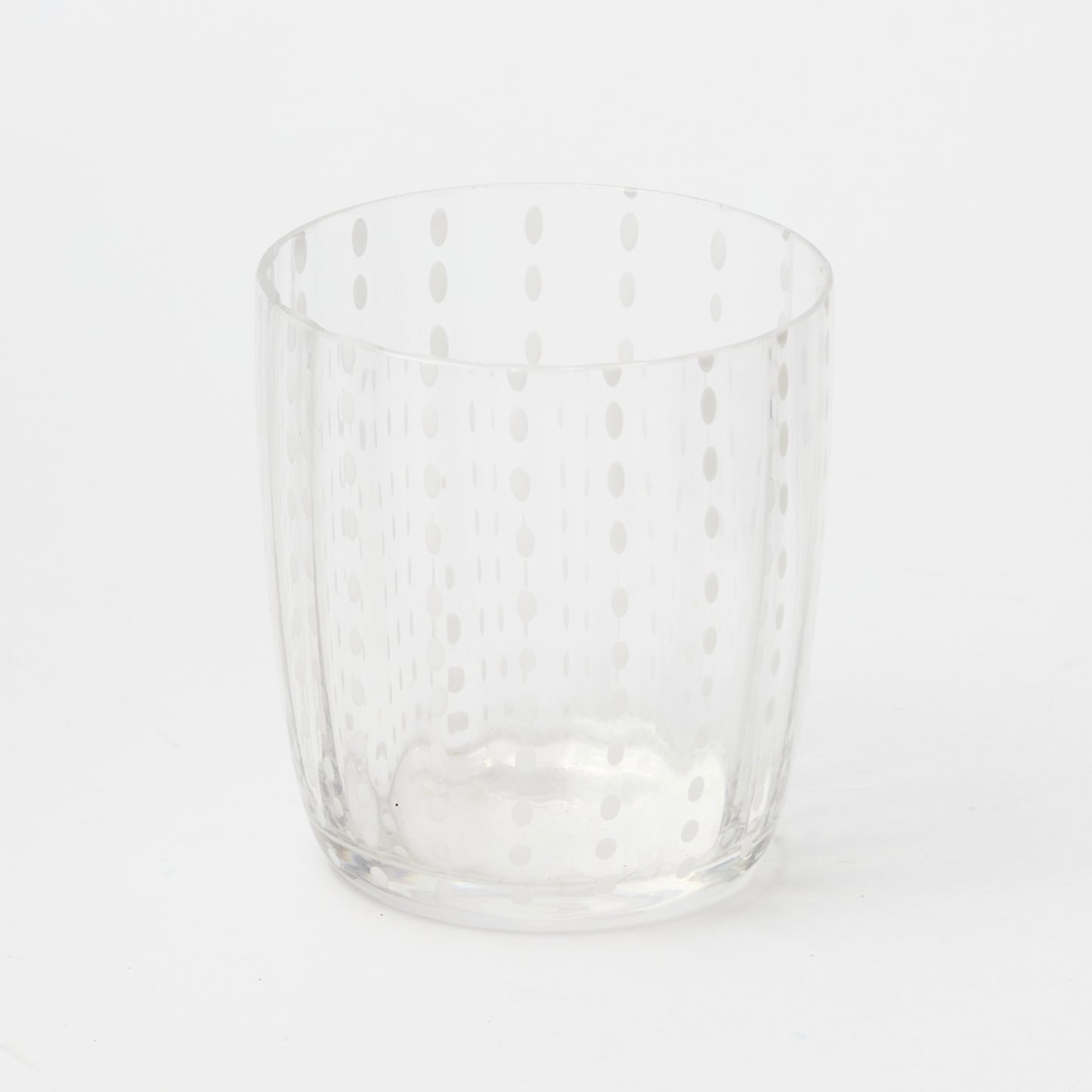 Clear White Speckled Water Glasses (Set of 6)