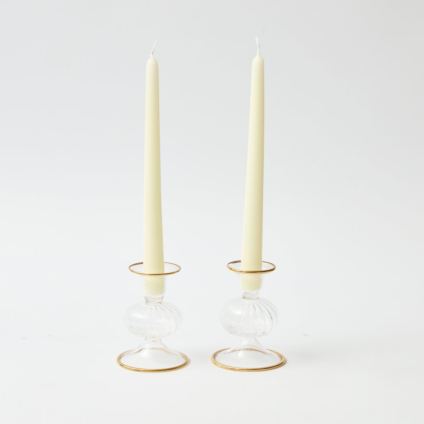 Myla Gold Rimmed Candle Holders