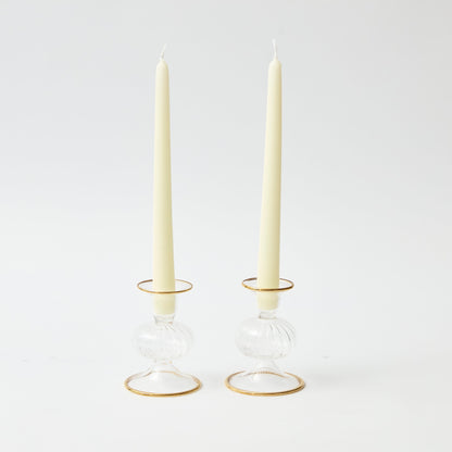 Myla Gold Rimmed Candle Holders