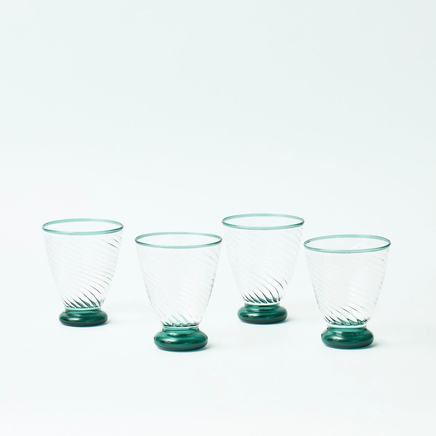 Valentina Green Footed Water Glass (set of 4)