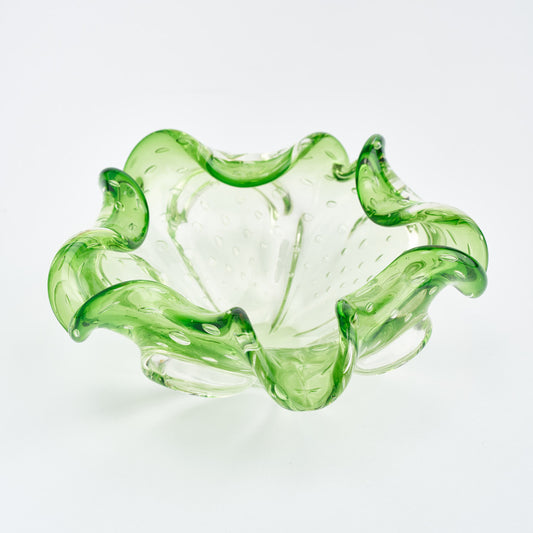 Spring Green Murano flower Bowl