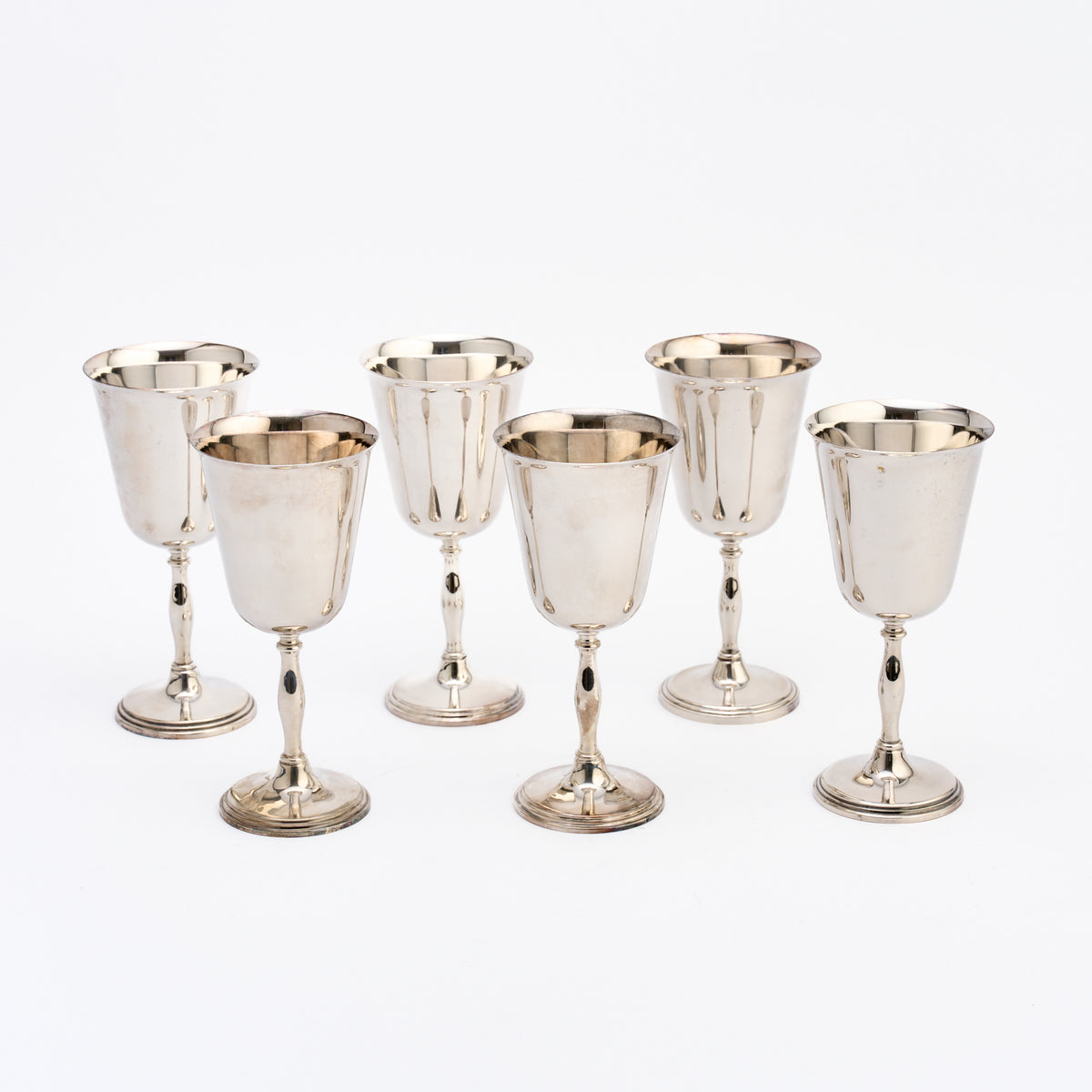 6 Silver-Plated Goblets