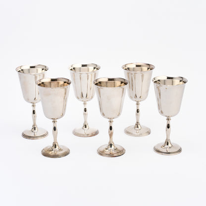 6 Silver-Plated Goblets