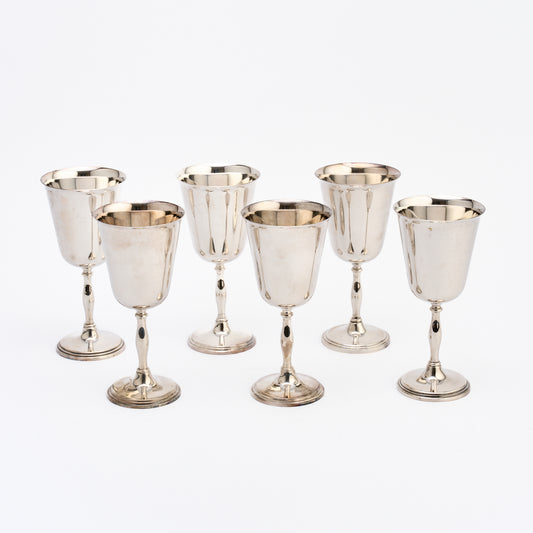 6 Silver-Plated Goblets