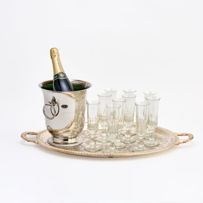 10 Georgian Champagne Glasses