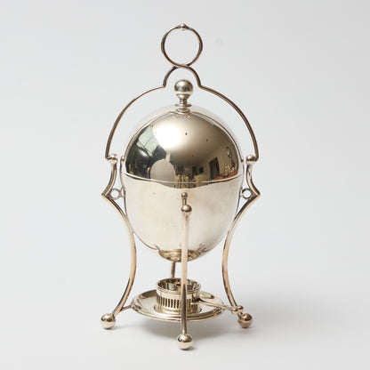 Vintage silver plate breakfast egg holder
