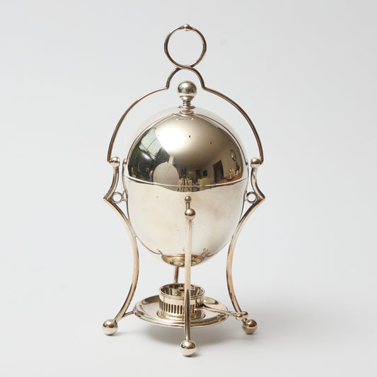 Vintage silver plate breakfast egg holder