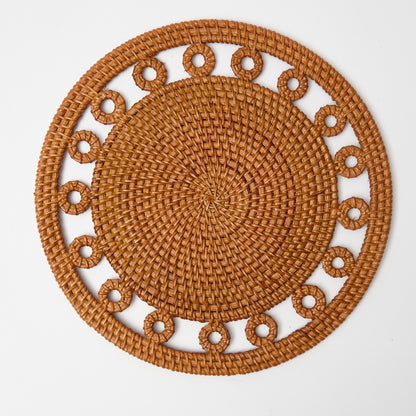 Natural Columbus Rattan Placemats (Set of 4)