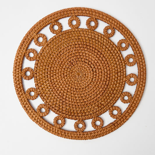 Natural Columbus Rattan Placemats (Set of 4)