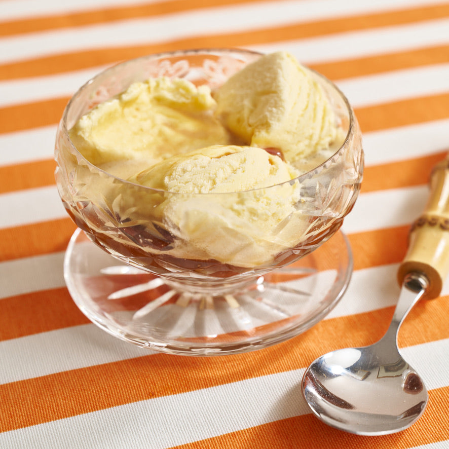 Ten cut glass dessert dishes