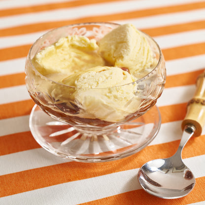 Ten cut glass dessert dishes