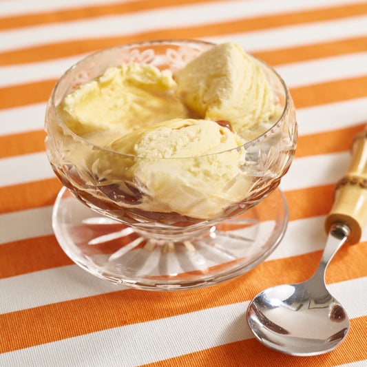 Ten cut glass dessert dishes