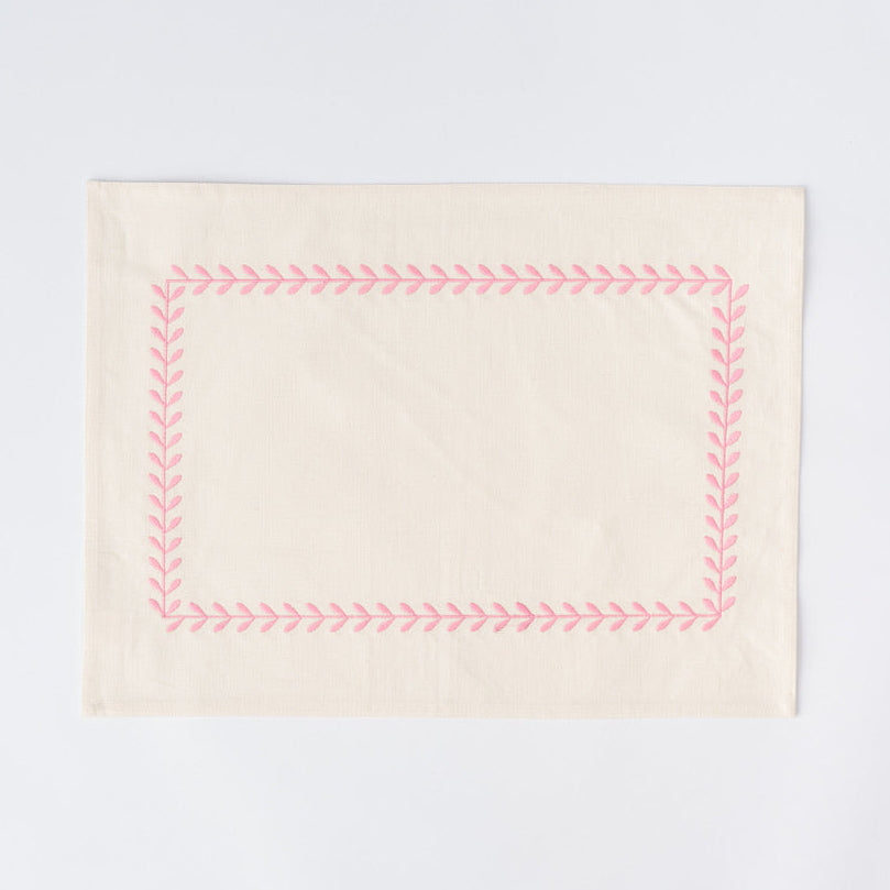 Pink Climbing Leaves Placemats (set of 4)