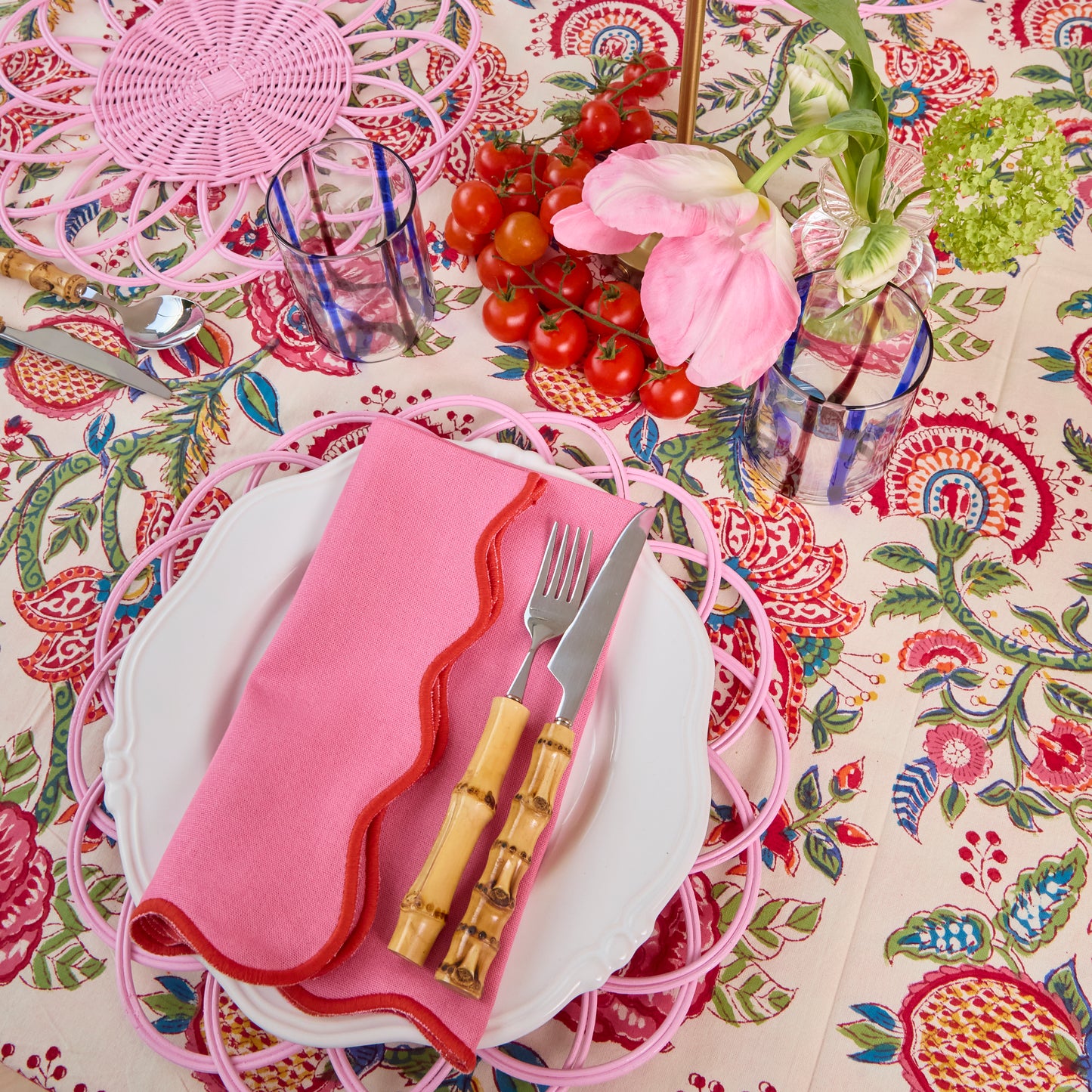 Pink Cabana Placemats (Set of 4)