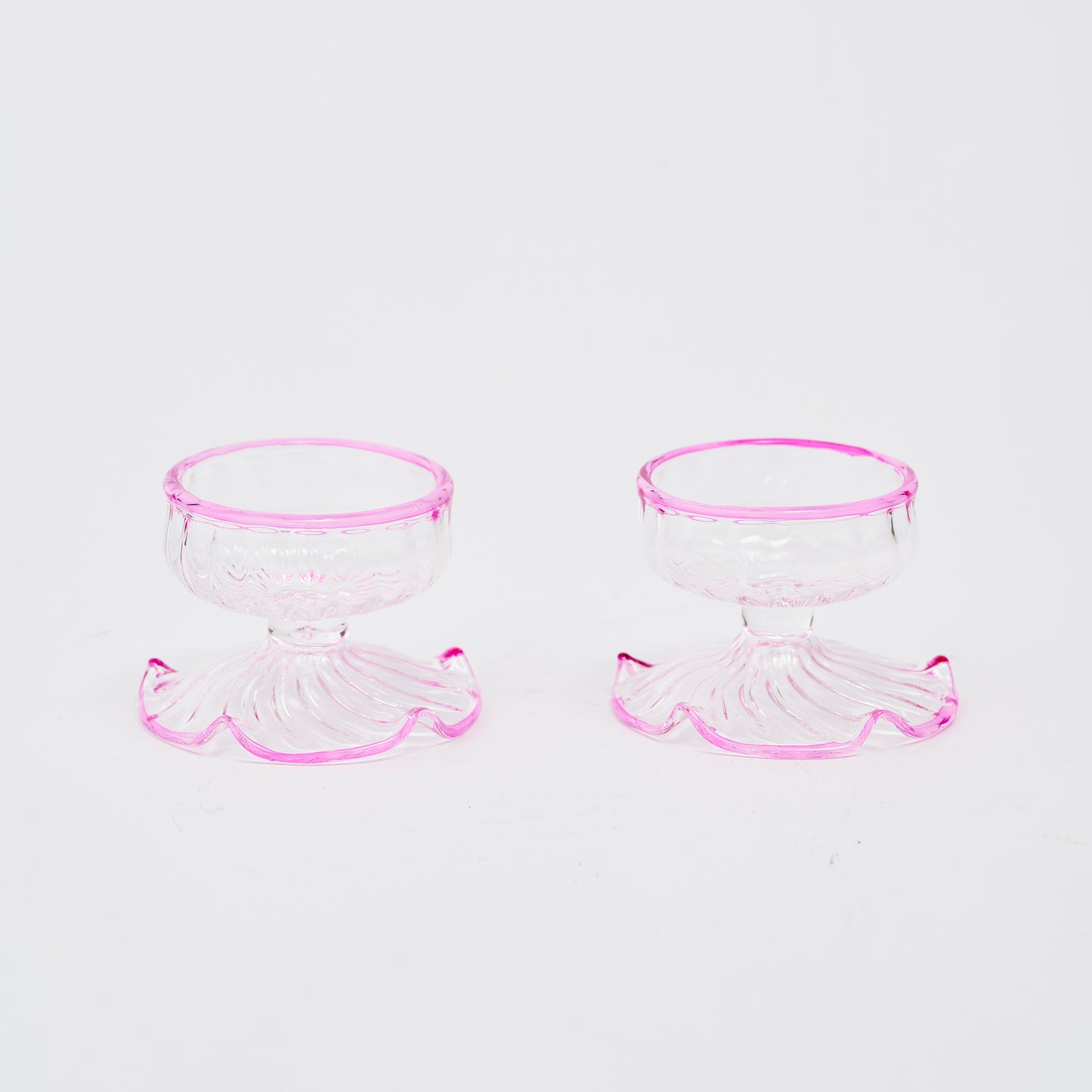 Pink Rimmed Tealight Holders (Set of 2)