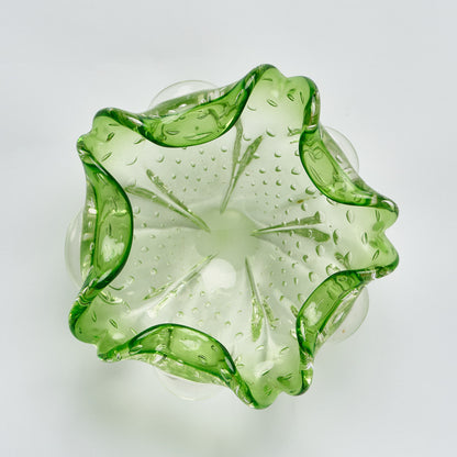 Spring Green Murano flower Bowl