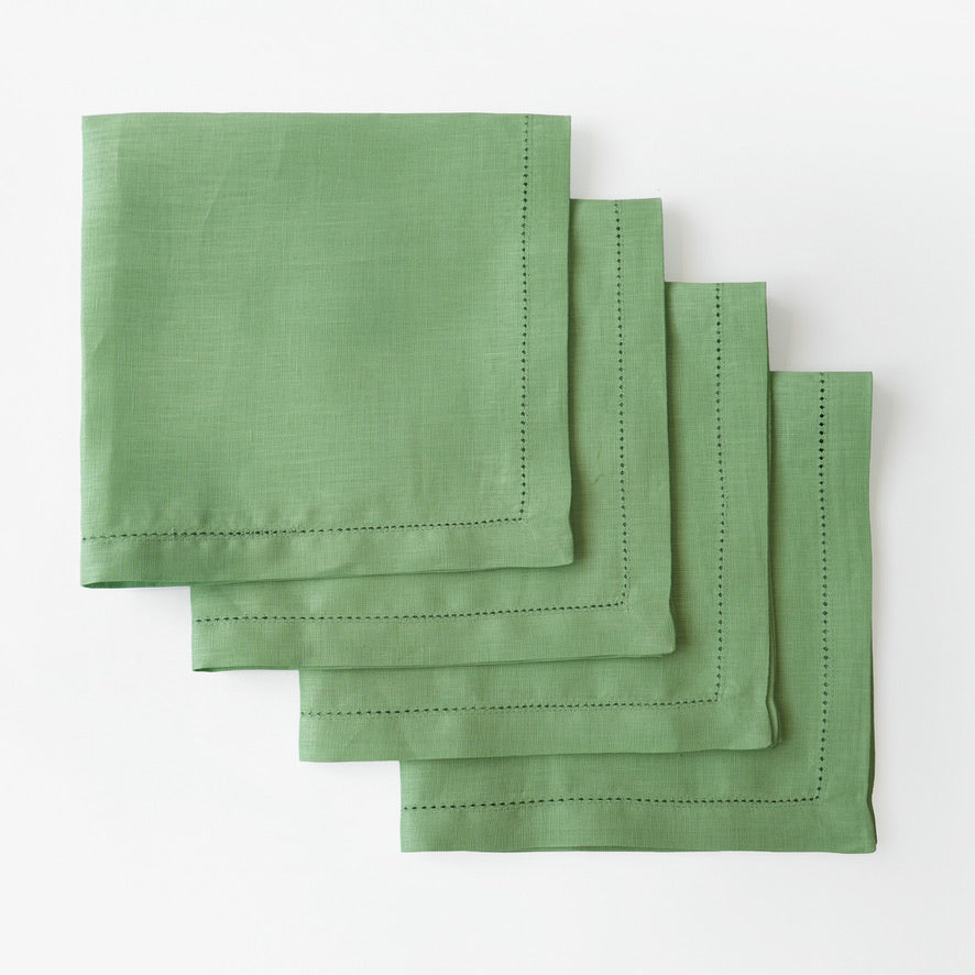 Spring Green Hemstitch Napkins (set of 4)
