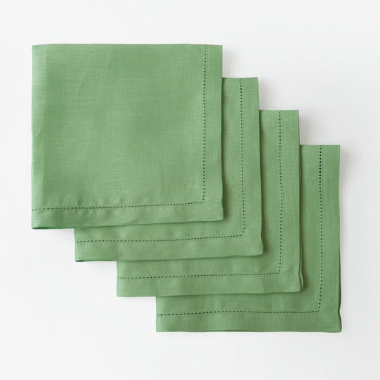 Spring Green Hemstitch Napkins (set of 4)