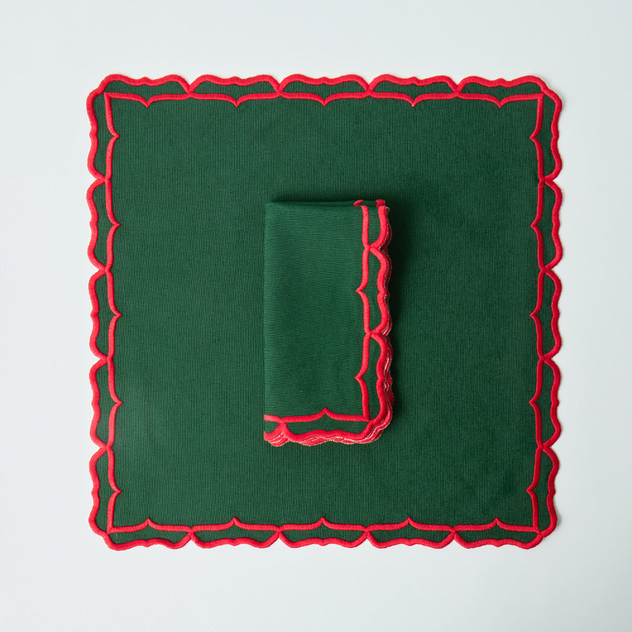 Noel Red & Green Christmas Napkin (Set of 4)